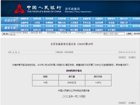 央行开展1年期MLF操作2000亿元