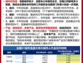 图|华创证券张瑜：3个超大特大城市经济目标地方两会时间表