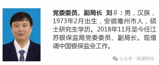 金融监管总局人事调整！刘昇拟升任机构恢复与处置司司长