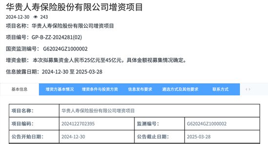 累亏超12亿，华贵人寿再迎“补血”，大手笔增资能否重焕新机？