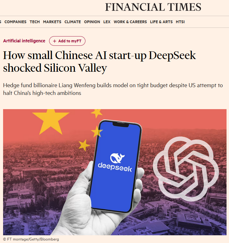 一夜之间，美国AI圈都在讨论DeepSeek，股民们焦虑“这是在做空英伟达吗？”